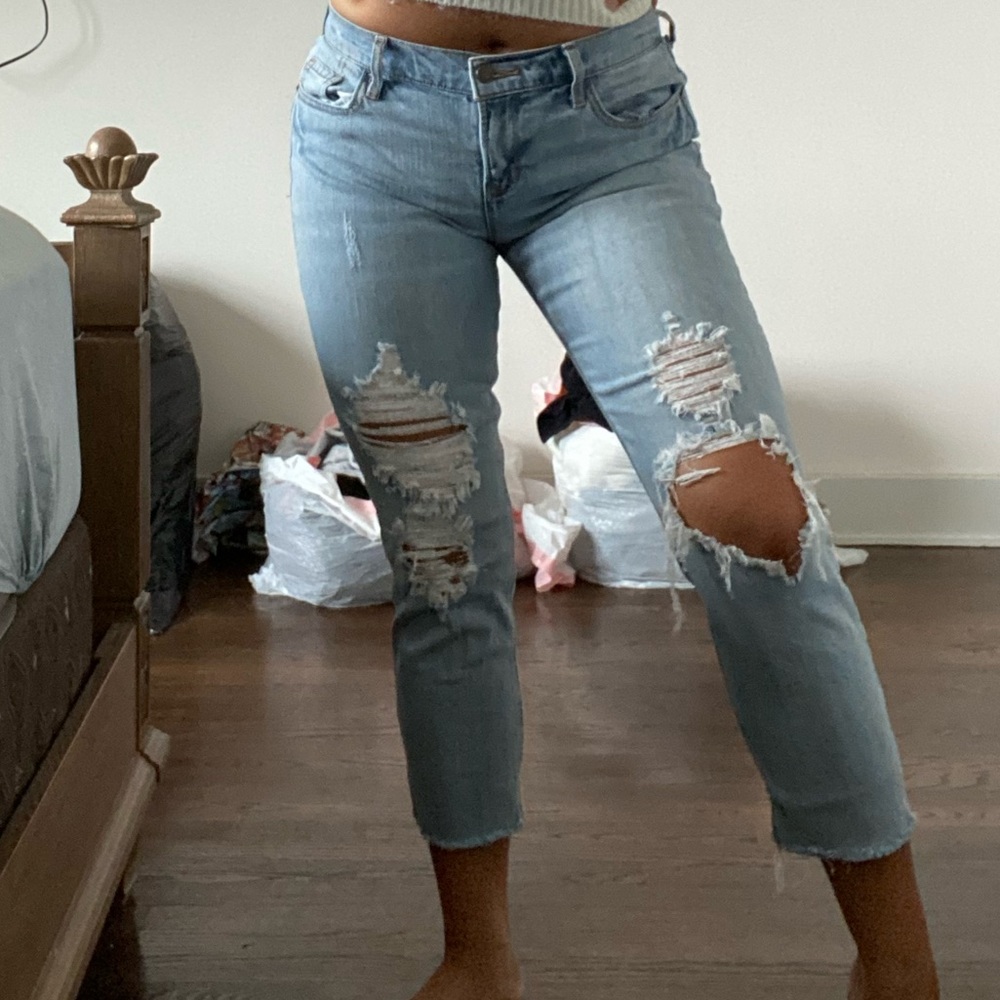 Ripped denim jeans